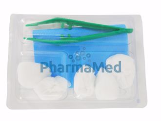Image de Set pansement ECO - 5 tampons  - 1 pince - 1 champ
