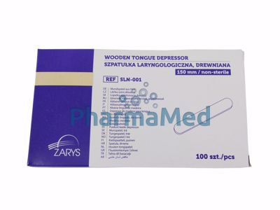 Pharmamed - Abaisse langue en bois non stérile adulte - 100pc