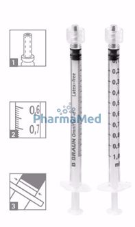 Image de Seringue BBRAUN 1ml Luer lock ........(100pc)