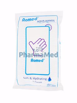 Image de Gants de toilette jetables humides ROMED - 8pc