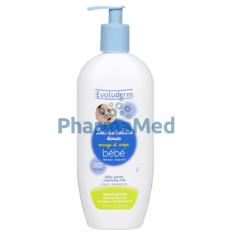 Image de EVOLUDERM Lait de toilette doux bébé - 500ml