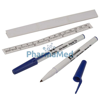 Image de DEVON marqueur chirurgical 151-R  fin+ règle avec capuchon
