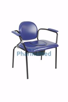 Image de Chaise percée ergo XL vinyl bleu  <160kg