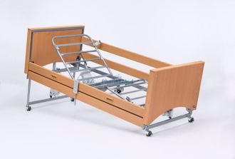 Image de Lit électriqueINVACARE ERGO MEDLEY select - 3 fonctions, habillage bois + potence