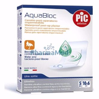 Image de AQUABLOC Pansements transparents post-op ST antibactériens - 10x6cm - 5pc