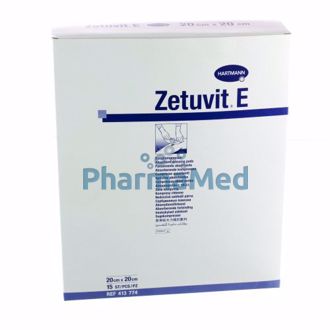 Image de Compresses absorbantes Stériles ZETUVIT E - 20X20cm - 15pc