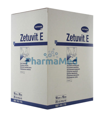 Image sur Compresses absorbantes Stériles ZETUVIT E - 10x10cm - 25pc