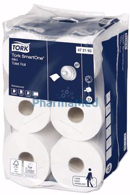 Image sur Papier toilette / WC SmartOne Mini 2plis 111m - 620coupons - 1 rouleau