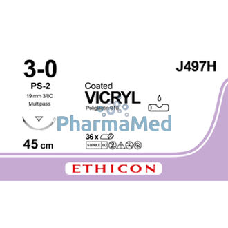 Image de COATED VICRYL  3-0 J497H PS-2 - 36 fils