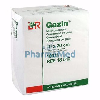 Image de Compresses de gaze non stériles L&R - 10x20cm - 12 fils - 100pc