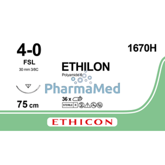 Image de ETHILON 1670H USP4/0 FSL 75cm blu- 36 fils