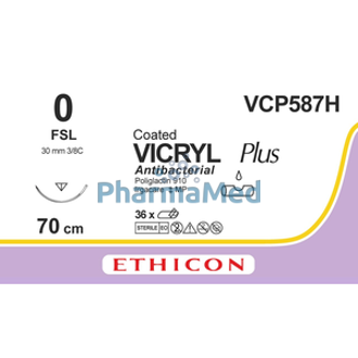 Image de VICRYL PLUS 0 VCP587H FSL 70cm mauve  /36fils