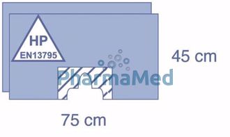 Image de Champ de soins adhésifs MEDLINE arciformes 75x45cm - 160pc