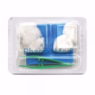 Image de Set à pansement MAIMED - n°4 - 5 tampons +1 pince +1 champ - 100pc