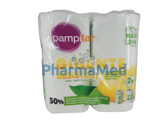 Image de PAMPILAR Essuie tout maxi 2 plis parfum citron - 2rlx