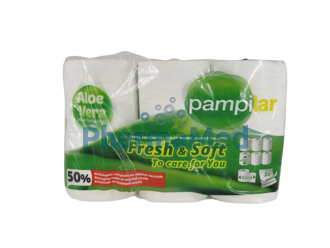 Image de PAMPILAR Papier hygiénique aloe vera 3plis - 7x6rlx