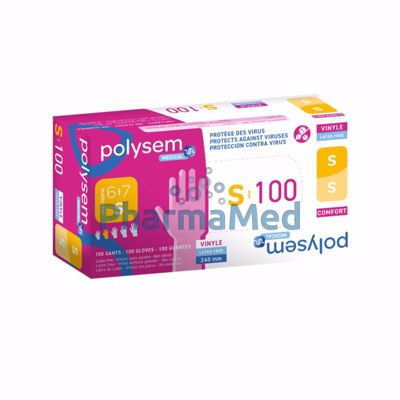 Image sur Gants vinyl POLYSEM non poudrés - SMALL - 100pc