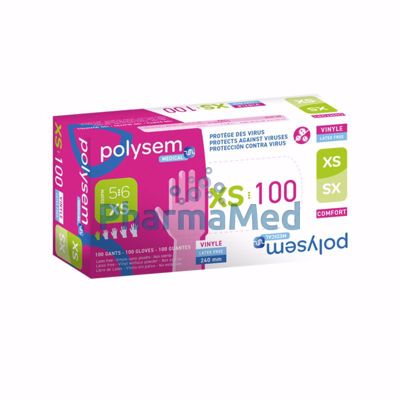 Image sur Gants vinyl POLYSEM non poudrés - X-SMALL - 100pc