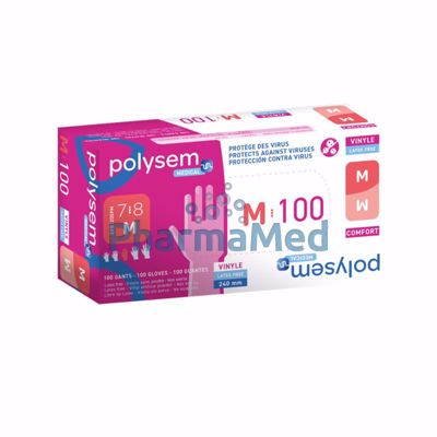 Image sur Gants vinyl POLYSEM non poudrés - MEDIUM - 100pc