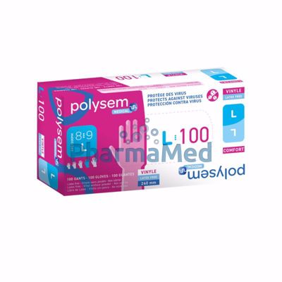 Image sur Gants vinyl POLYSEM non poudrés - LARGE - 100pc