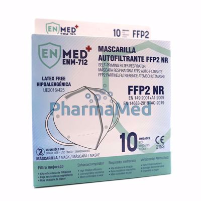 Image sur Masque FFP2 ENMED CE2841 - Blanc - 10pc