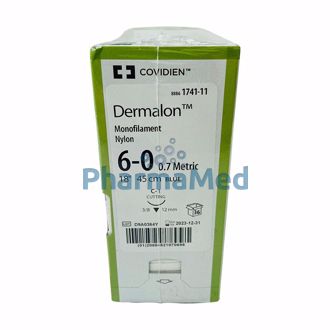 Image de DERMALON 6/0 blue C1 45 cm /36fils