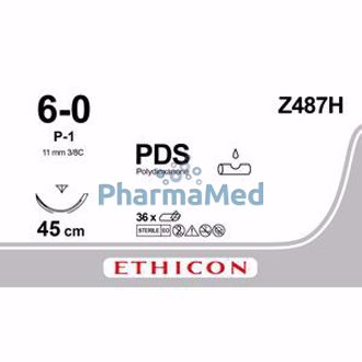 Image de ETICON PDS 6/0 Z487H P1 3/8 45cm purple(36pc)