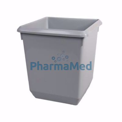 Image sur Poubelle à papier carrée gris 21L - 1pc