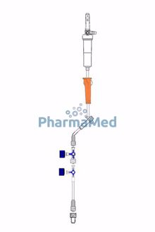 Image de Set de perfusion Y DIALEX  3 voies + 100cm, 290cm - 50pcs
