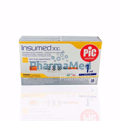 Image sur Seringues insuline PIC - 1ml G30 8mm - 3 x 10pc