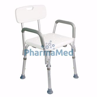 Image de Chaise de douche réglable HIVA + accoudoirs