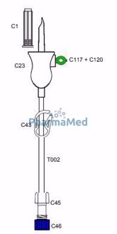 Image de Prolongateur + spike et clamp 10cm ...(100pc)