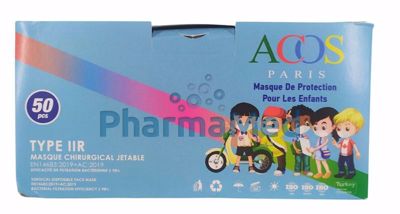 Image sur ACOS Masque enfants Type IIR Bleu - 50pc