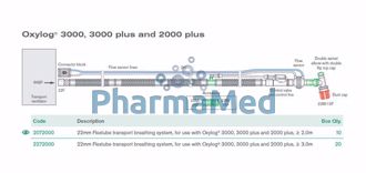Image de Circuit de transport 22mm annelé pour oxylog 2000 plus - 10pc