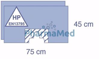 Image de Champ de soins adhésifs MEDLINE arciformes 75x45cm - 160pc