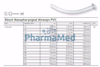 Image sur Sonde nasopharyngée RUSCH en PVC - 7,5mm - 10pc