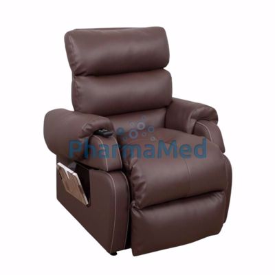 Image sur Fauteuil releveur COCOON1, 2 moteurs, L:50cm et P45/55cm - chocolat