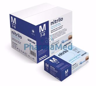 Image de Gant Nitrile bleu non poudré 30cm - M - 100pc