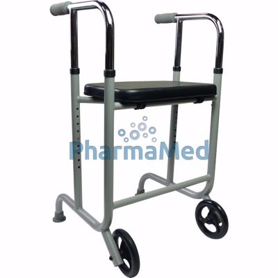 Image sur Cadre de marche STRONG - 2 roues et 2 pieds