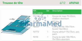 Image de Trousse de tête 696940 Molnlycke - 12 sets