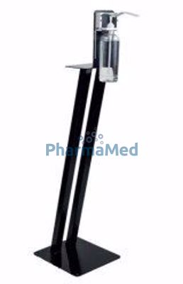 Image sur Support totem pour flacon pompe ALU