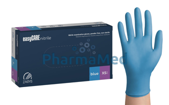 Image de Gants nitrile Easycare bleu sans poudre - XS - 100 pc
