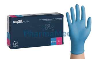 Image de Gants nitrile Easycare bleu sans poudre - Small - 100pc