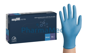 Image de Gants nitrile Easycare bleu sans poudre - XLarge - 100pc