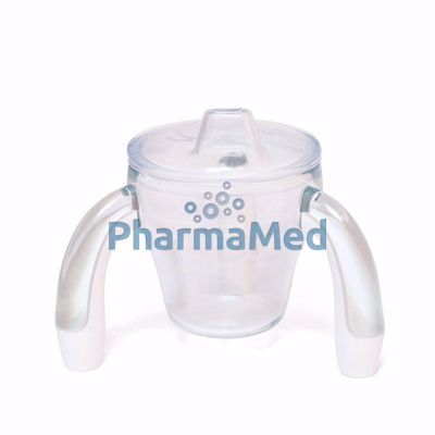 Image sur Tasse tripode - Anses blanches et couvercle