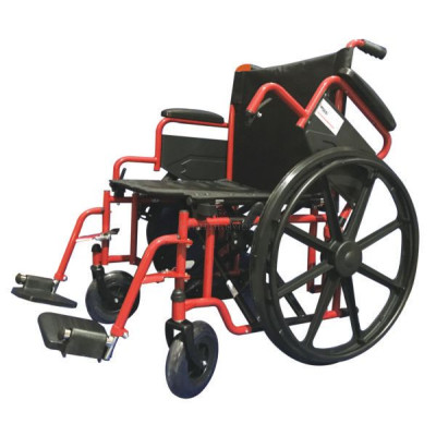Fauteuil roulant robuste MOBIAK pliable 57cm d'assise max 182 kg