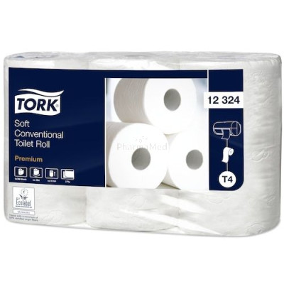 Pap. hyg. TORK PREMIUM 400cp blanc 2 plis 100% - 42rlx