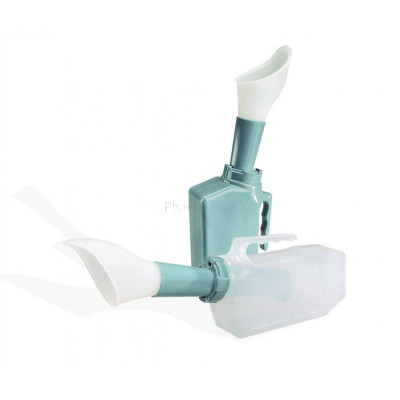 Urinal anti-écoulement féminin vert - 1pc