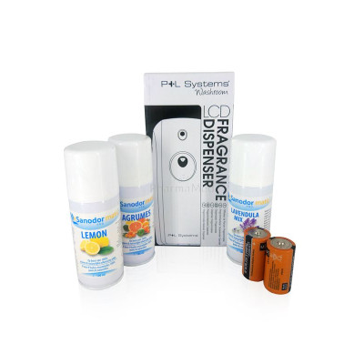 Sanodor starter pack - dispenser + 3spray + piles - 1pc