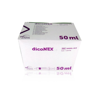 Seringues ZARYS dicoNEX 50ml sans latex /25pc